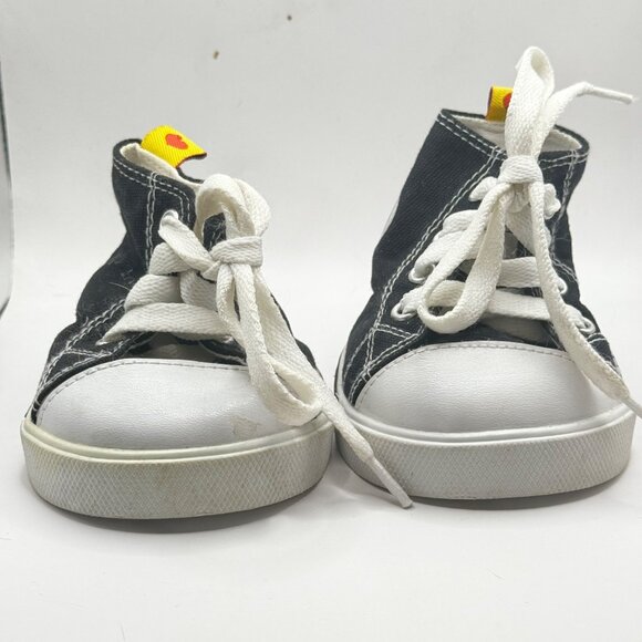 Build-A-Bear Workshop Black High-Top Sneakers White Laces & Stitching - Picture 7 of 7